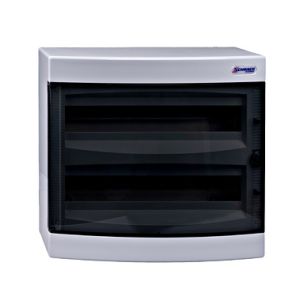 SchrackBK 36modul (2x18P) falon kívüli műanyag kiselosztó                       füstszínű ajtóval,                                                              IP40, BK080106