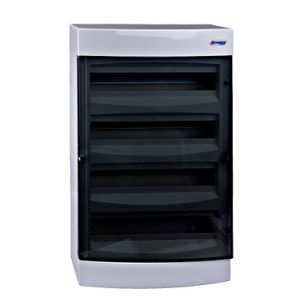 SchrackBK 72modul (4x18P) falon kívüli műanyag kiselosztó                       füstszínű ajtóval,                                                              IP40, BK080108