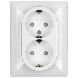 GAO OPAL dugalj, dupla, kerettel,fehér  8707H - elektrobagoly.hu
