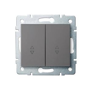 GAO OPAL dupla váltókapcsoló  keret nélkül  Grafit 8717H - elektrobagoly.hu