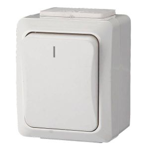 GAO IT WATER kétpólusú (2P)  kapcsoló falon kívüli fehér IP540V, 10 9851H - elektrobagoly.hu