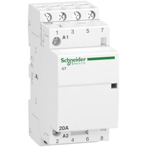 Schneider Electric ACTI9 iCT20A kontaktor 50Hz,4NO,220-240VAC A9C22824 - elektrobagoly.hu