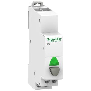 Schneider Electric ACTI9 iPB nyomógomb.1NO,szürke, zöld LED,110-230V A9E18036 - elektrobagoly.hu