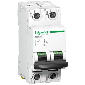Schneider Electric ACTI9 C60H-DC kismegszakító 2P,C,0.5A, 500VDC A9N61520 - elektrobagoly.hu