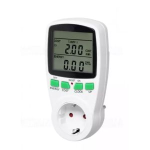 Fogyasztásmérő, tarifás, dugaljba duható, nagy LCD kijelzővel, 312613
