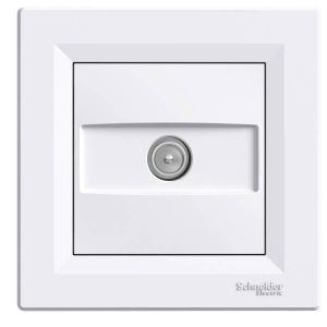 Schneider Electric ASFORA TV dugaszolóaljzat,végzáró, 1 dB, fehér, kerettel, EPH3200121 - elektrobagoly.hu