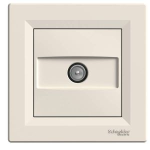 Schneider Electric ASFORA TV dugaszolóaljzat,végzáró, 1 dB, bézs, kerettel, EPH3200123 - elektrobagoly.hu