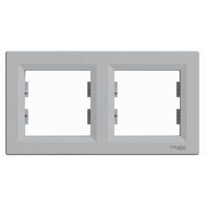 Schneider Electric ASFORA 2es keret, vízszintes, alumínium EPH5800261 - elektrobagoly.hu