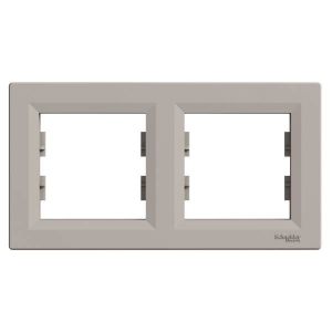 Schneider Electric ASFORA 2es keret, vízszintes, bronz EPH5800269 - elektrobagoly.hu