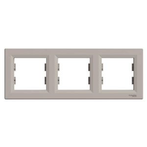 Schneider Electric ASFORA 3as keret, vízszintes, bronz EPH5800369 - elektrobagoly.hu