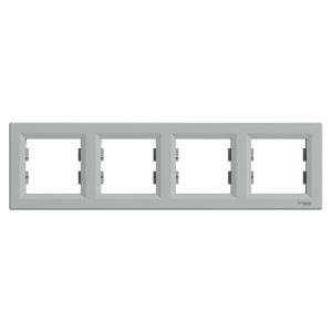 Schneider Electric ASFORA 4es keret, vízszintes, alumínium EPH5800461 - elektrobagoly.hu