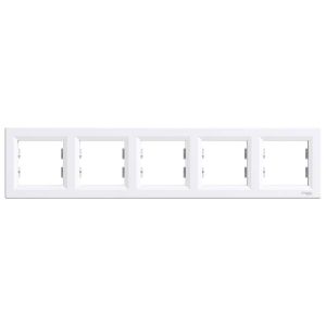 Schneider Electric ASFORA 5ös keret, vízszintes, fehér EPH5800521 - elektrobagoly.hu