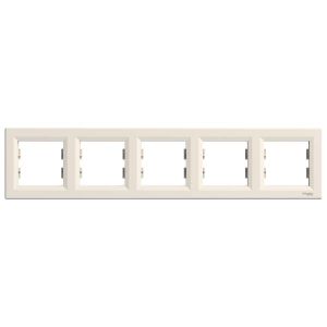 Schneider Electric ASFORA 5ös keret, vízszintes, bézs EPH5800523 - elektrobagoly.hu