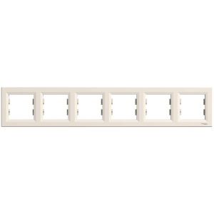 Schneider Electric ASFORA 6os keret, vízszintes, bézs EPH5800623 - elektrobagoly.hu