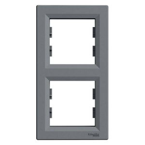 Schneider Electric ASFORA 2es keret,függőleges acél EPH5810262 - elektrobagoly.hu