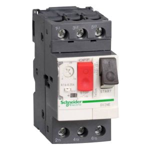 GV2ME10 motorvédő kapcsoló, 3fázisú 4…6,3A, csavaros csatlakozás  - elektrobagoly.hu