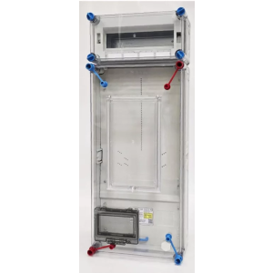 HB3012-U1  1 és 3F egy mérőhelyes fogyasztmásmérő szekrény mindennapszaki       és előrefizetős méréshez 63 A-ig. 750x300mm, IP65                           fogyasztói főleosztóval, HENSEL