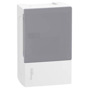 Schneider Electric MINI PRAGMA kiselosztó tejüveg hatású átlátszó ajtó, falon kívüli MIP12104T - elektrobagoly.hu