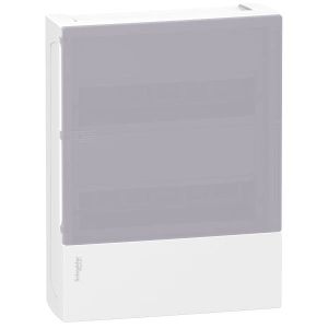 Schneider Electric MINI PRAGMA kiselosztó tejüveg hatású átlátszó ajtó, falon kívüli MIP12212T - elektrobagoly.hu