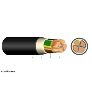 Rézkábel, NYY-J 7X6,0mm2 RE 0.6/1kV PVC szigeteléssel - elektrobagoly.hu