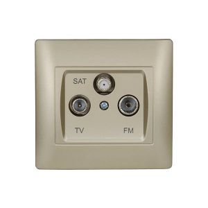 Elmark RHYME TV+FM+SAT aljzat metál-pezsgő - elektrobagoly.hu