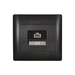 Elmark RHYME számítógép aljzat- RJ45 metál-grafit - elektrobagoly.hu
