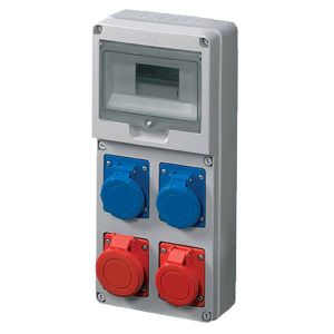 Elmark Ipari csatlakozótábla IP44 kiépítés: 1P+N+E 32A- 1P 53EC690234A2 - elektrobagoly.hu
