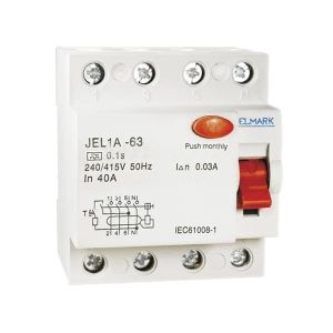 Elmark Áramvédőkapcsoló (fí-relé) 4P 16A 500MA, 6kA, A típusú - elektrobagoly.hu