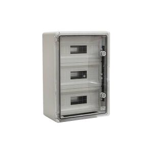 Elmark Műanyag szekrény átlátszó ajtóval IP65,45 modulos PP3116 –35x50x19cm,ABS  5323550190 - elektrobagoly.hu