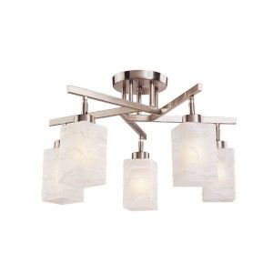 Elmark ALICE csillár 5XE27 szatén-nikkel 955ALICE5 - elektrobagoly.hu