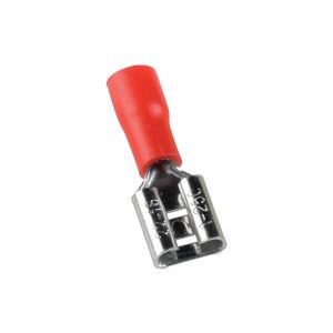 Elmark szigetelt csúszóhüvely. 0,5-1,0mm2,piros,25mm - elektrobagoly.hu