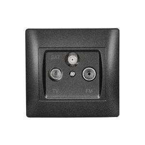 Elmark RHYME TV+FM+SAT aljzat metál-grafit - elektrobagoly.hu