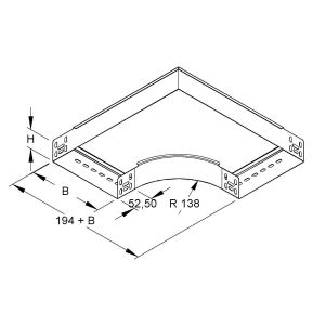 Niedax ív 90" 60x302 RES 60300 F