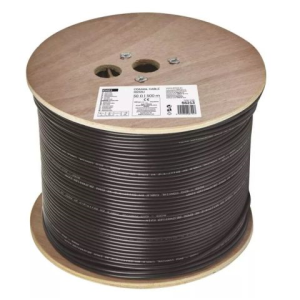 Koax RG6 75ohm., földk fekete