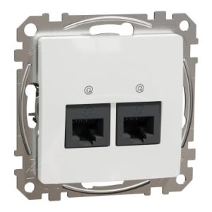ÚJ SEDNA 2xRJ45 Cat6 UTP aljzat, fehér SDD111462