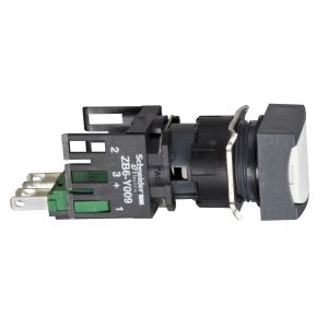 XB6CA11B komplett nyomógomb  négyzetes. Fehér XB6CA11B
